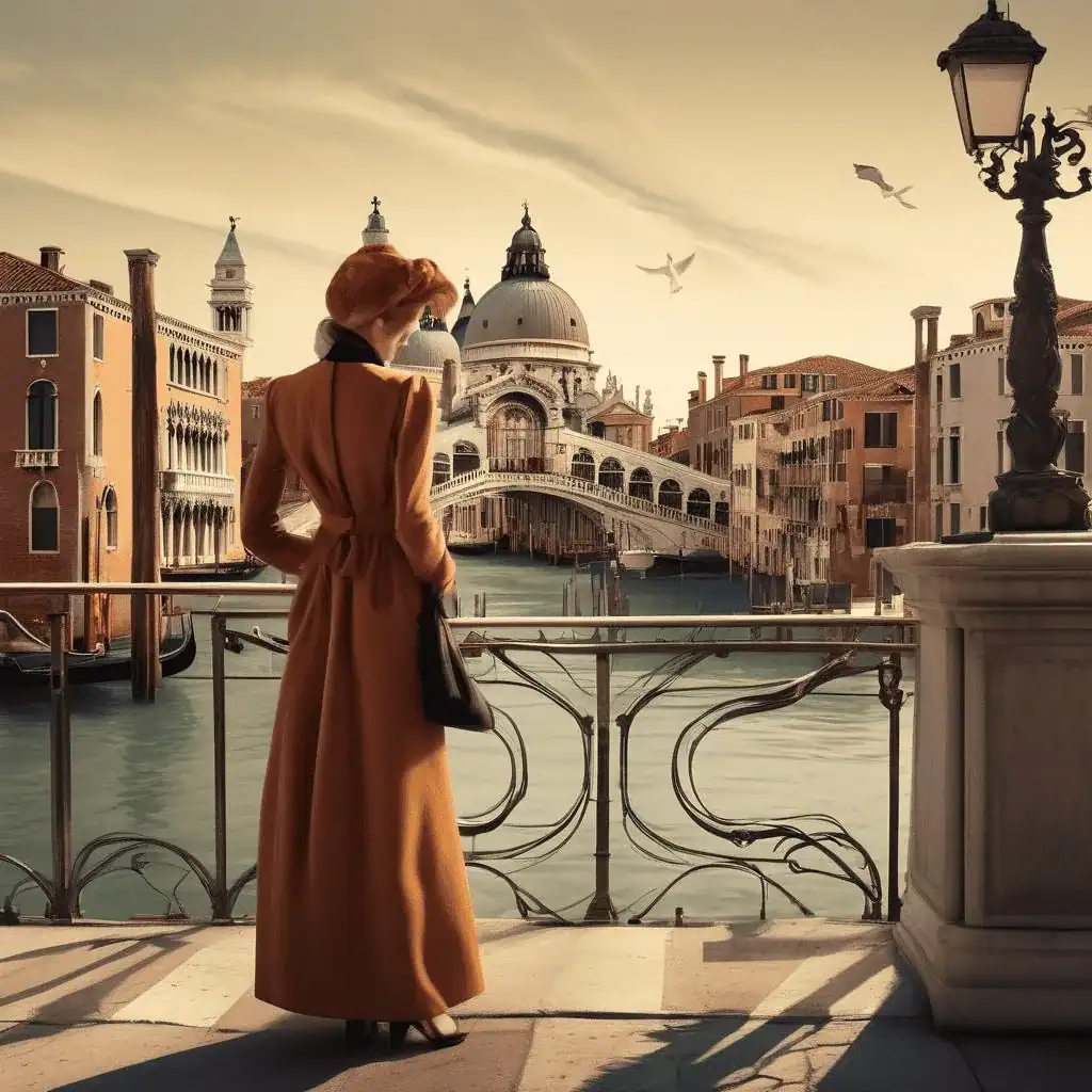Women on the bridge in Venice – Vincenzo Cabianca