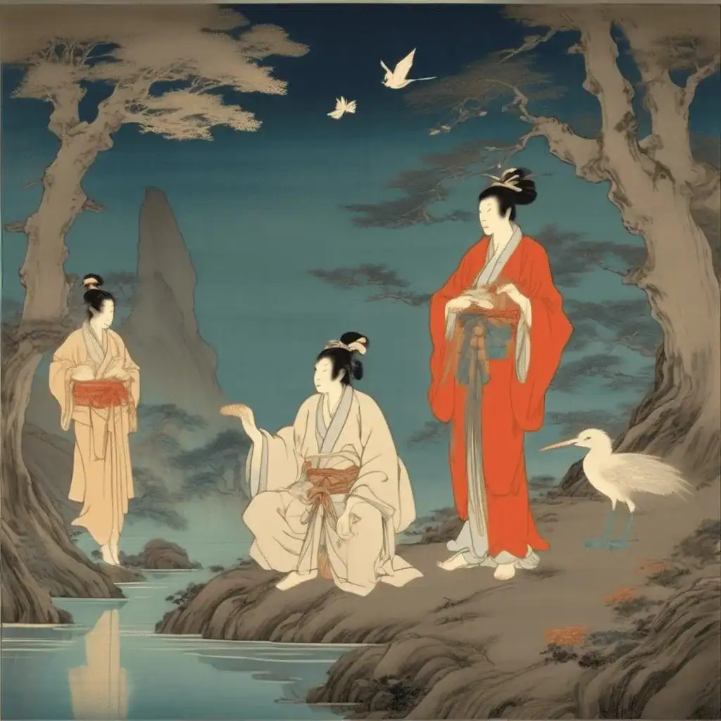 Hermits and a Fairy (Right side) – Kanō Eitoku